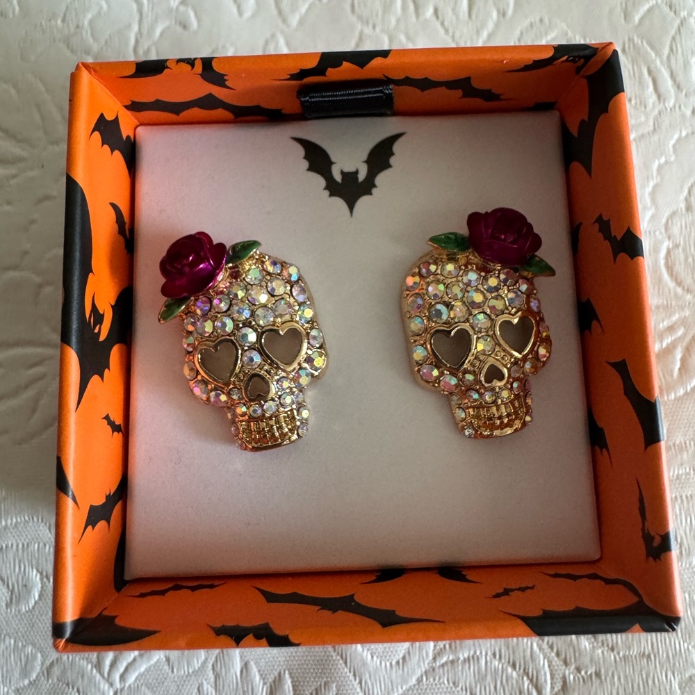 Sugar Skull Stud Earrings